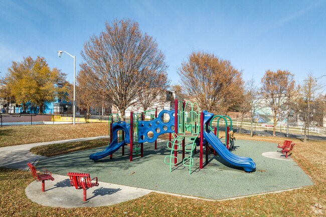 Relax and unwind at Traci Atkins Park, nestled in historic Mount Clare.