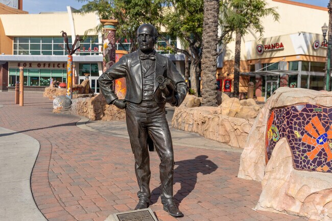 Benjamin Davis Wilson is commemorated in bronze as 'Alhambra's Founding Father'.