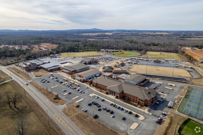 Full campus of Buckhorn Middle School in New Market Alabama.