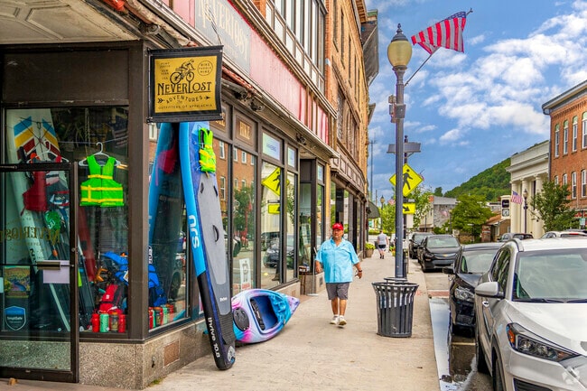 The main street shops are filled with local charm and unique pieces in Deerpark, NY.