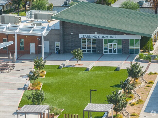 The courtyard at McKemy Academy of International Studies.