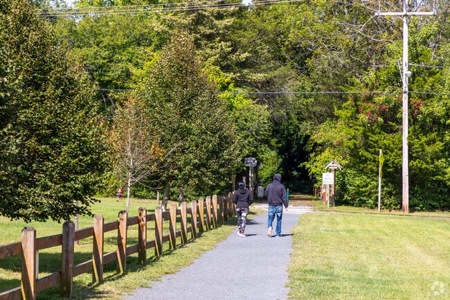 The Barnegat Branch Trail  occupies a 15.6-mile abandoned rail corridor in Ocean County.