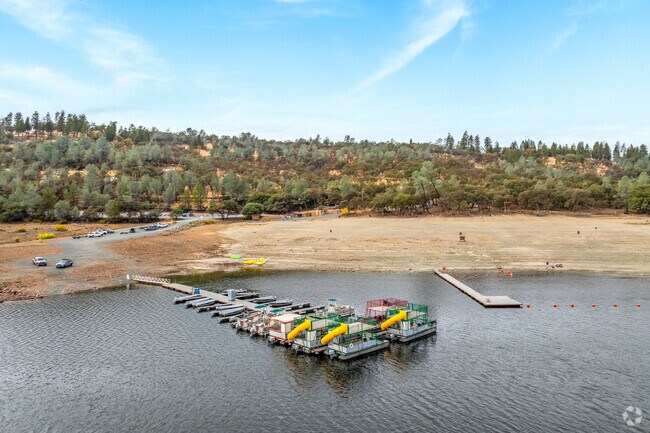 Collins Lake is a 16 acre lake with 12 miles of shoreline.