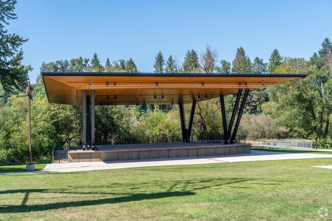 Monteith Riverpark has an amphitheater in Albany, Oregon.