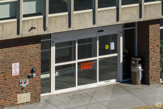 This is the entrance to the YWCA Early Education and Care Program in Worcester.