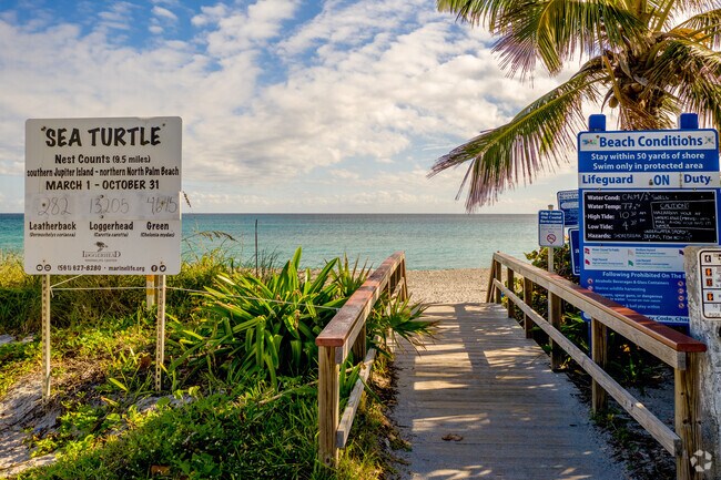 Juno Beach residents actively protect sea turtle nests during nesting season.
