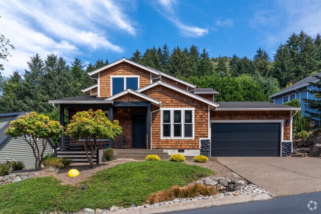 The yards in the Otter Rock neighborhood are well maintained.