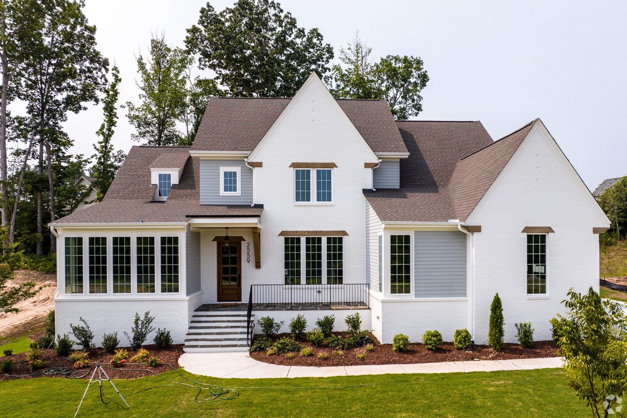 Some two-story homes add a rustic charm to the West Cary neighborhood.