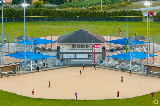 Both women's and co-ed leagues play regularly at Phil St Claire Park's softball complex.
