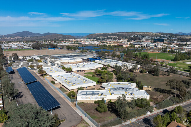 A view from above Wangenheim Middle School in Mira Mesa.