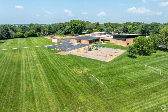 Ample green space ensures fun recess time.