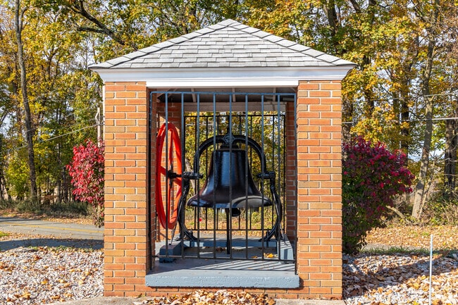 A preserved bell at Morgenland Union Church in Lowhill Township.