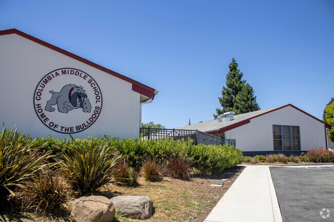 Columbia Middle School, home of the Bulldogs, located in the Snail neighborhood.