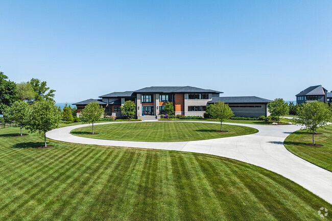 Avon Lake has large beautiful estates along the coast of Lake Erie.