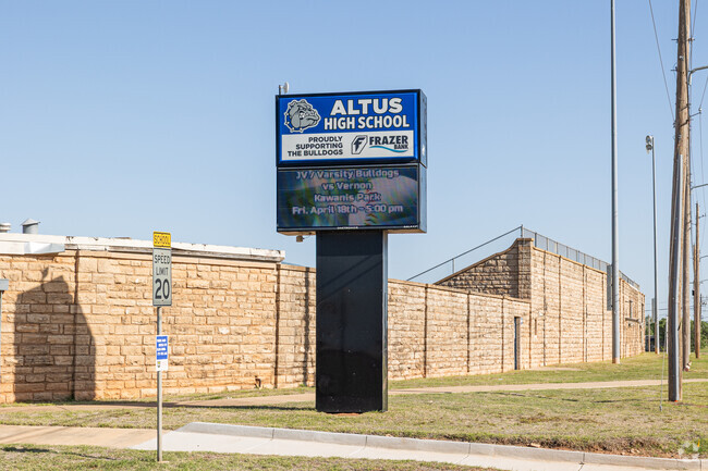 Altus High School serves grades 9-12.