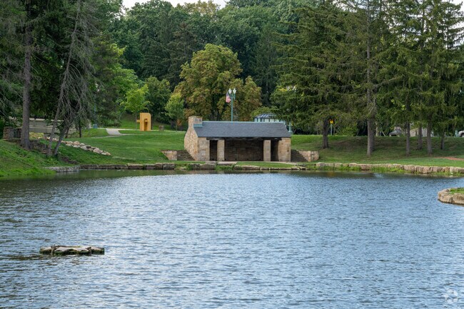 The duck pond at Monument Park in Canton Ohio.