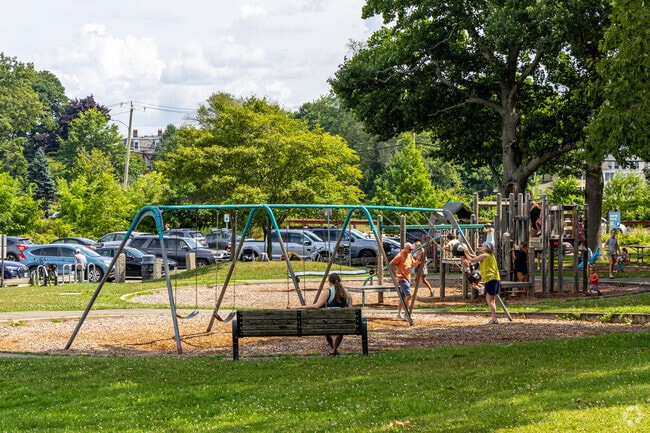 The popular South Mill Pond Playground is in the Downtown Portsmouth neighborhood.