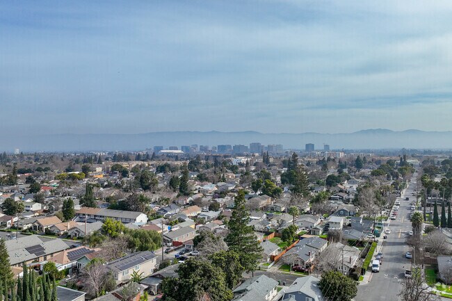 Burbank is just about 2 miles west of Downtown San Jose.