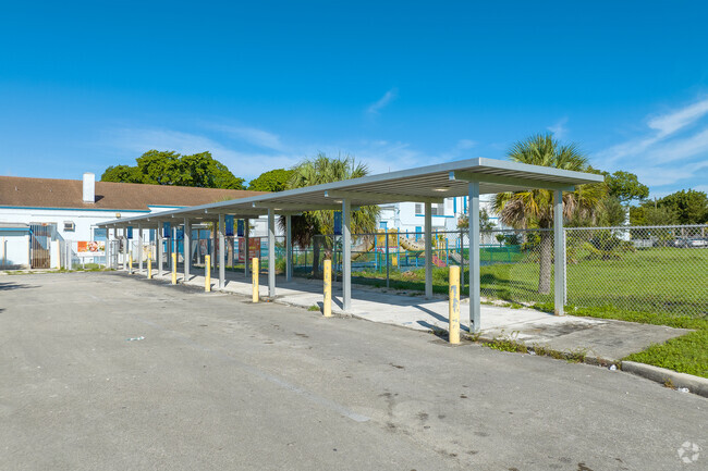 Jesse J. McCrary Jr Elementary has a dedicated drop off zone for students.