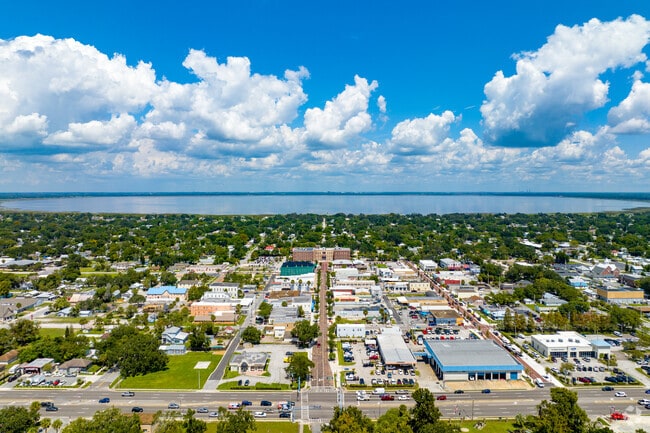 Aerial view of downtown St. Cloud and State Streets neighborhood.