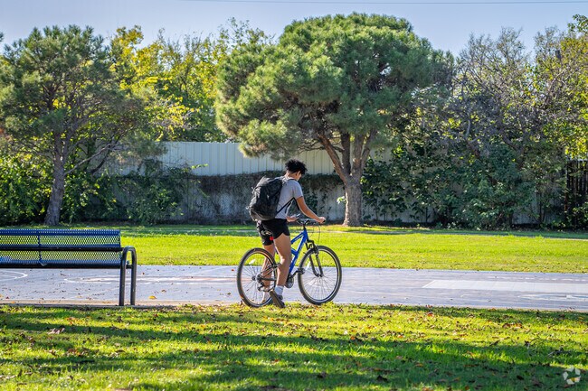 Enjoy a relaxing bike ride at Rose Meadow Park in Owen Point.