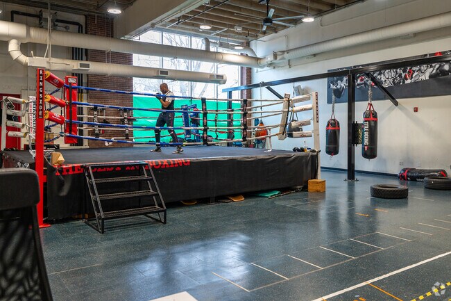 The boxing room is one of the most popular features of the Kenilworth Recreation Center.