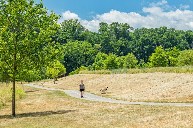 The Lick Run Greenway passes through Washington Park.