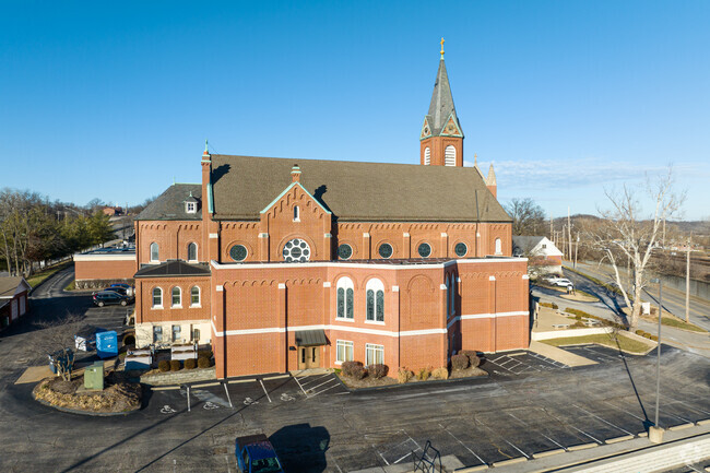 Sacred Heart Elementary School has the beautiful church right next door.