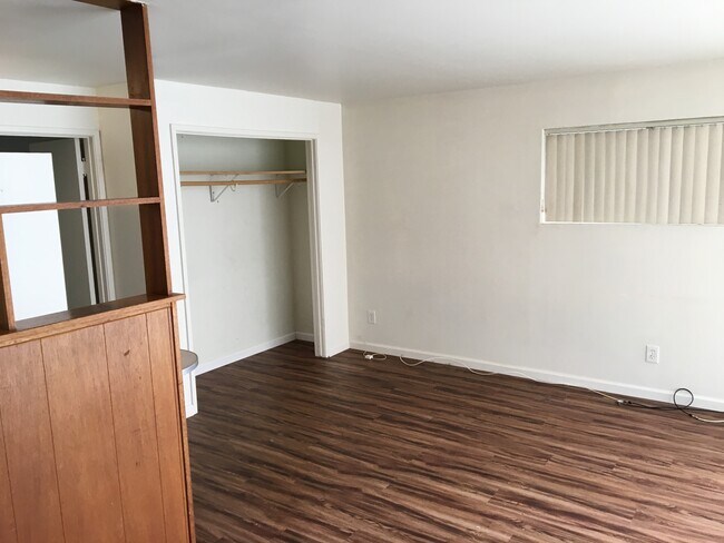living room with closet