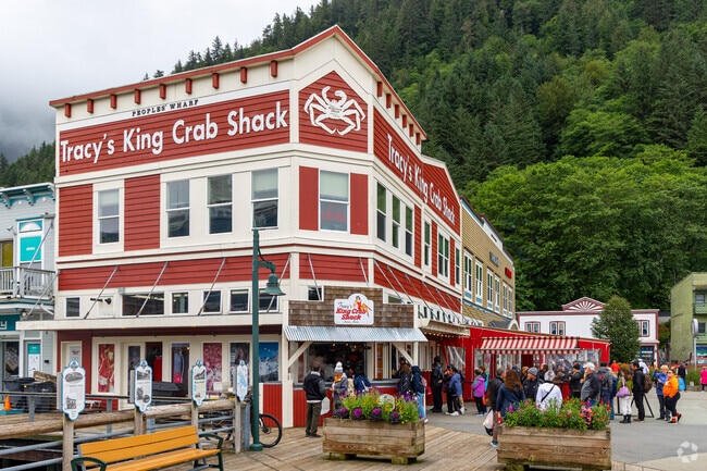 Savor the best Alaskan King Crab at the legendary Tracy's King Crab Shack in Downtown Juneau.