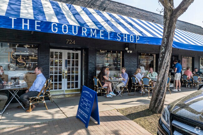 The Gourmet Shop is a favorite destination offering great wine, foods, and atmosphere.