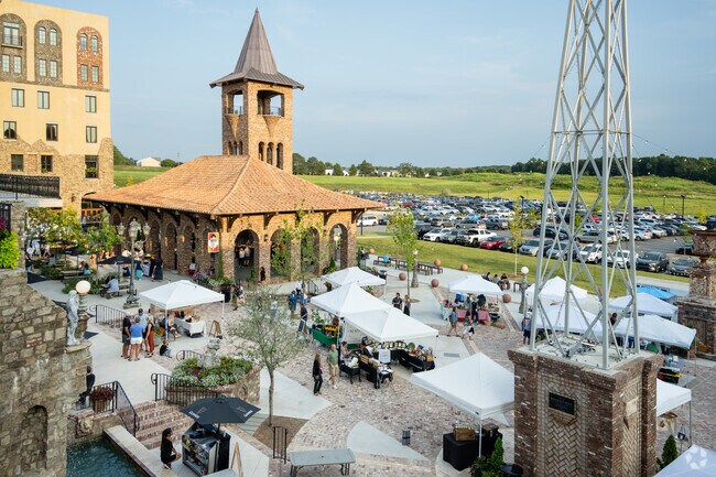 The Bridgeway Station Farmers Market happens every Thursday in the summer.