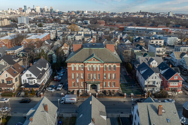 Roger Clap Elementary School in Dorchester resides in a quiet neighborhood.