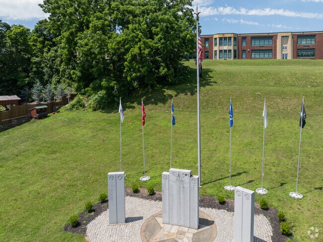 The war memorial in front of Marlboro Middle School.