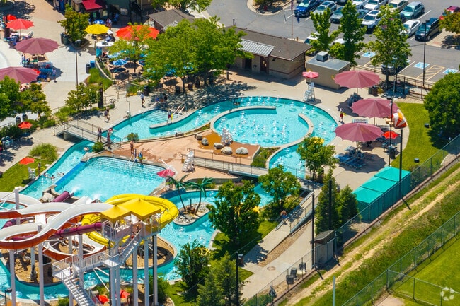 Kids love the twisting water slides and a lazy river at Pirates Cove Water Park near Jason Park.