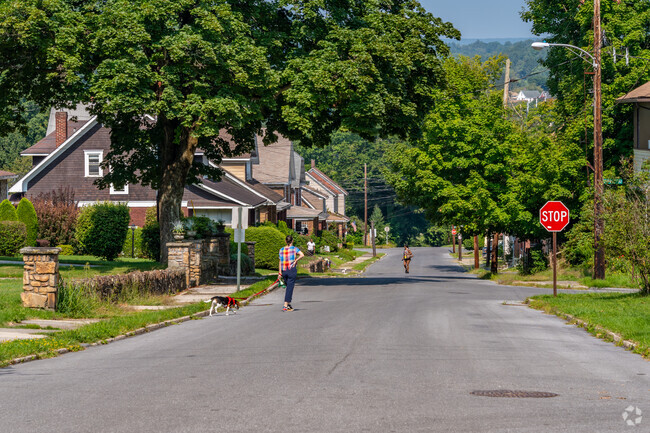 Roxbury is a quiet town, surrounded by lush green.