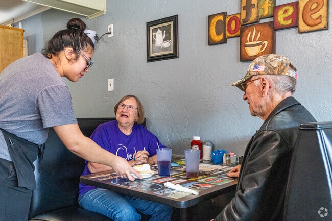 Katie's Diner serves patrons from Cedar Valley delicious food at great prices.
