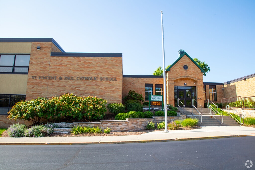 St Vincent De Paul School building in North Fort Wayne.