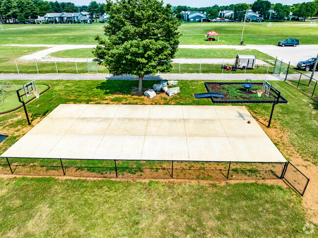 The Basketball court of Freedom Intermediate school.