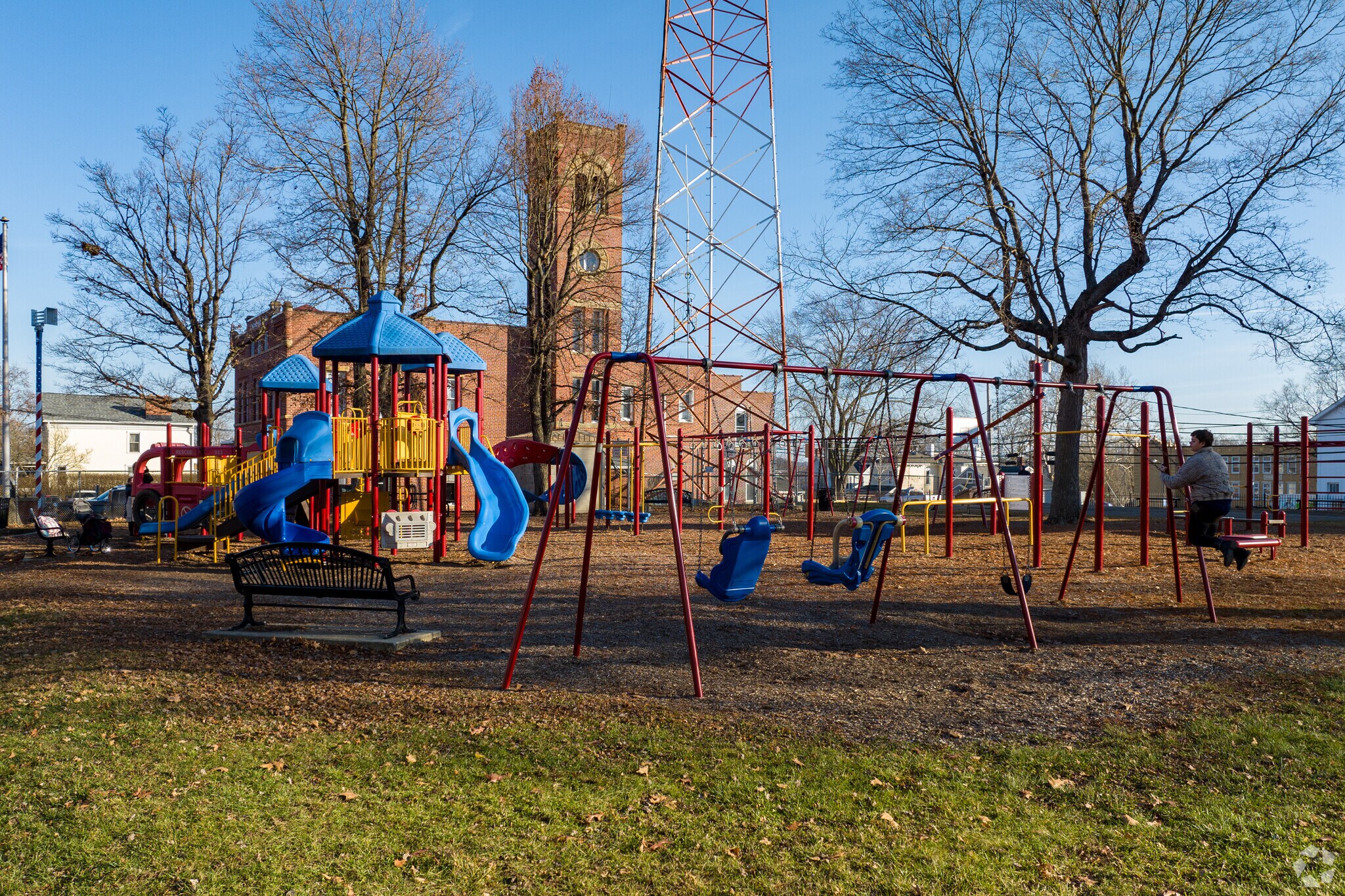 Firehouse Park is a popular spot in Lancaster for its colorful playground.