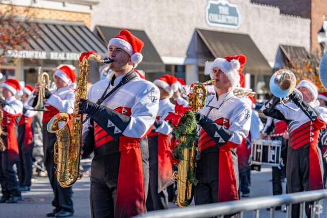 Belmont Christmas Parade welcomes local marching bands to showcase their talents.