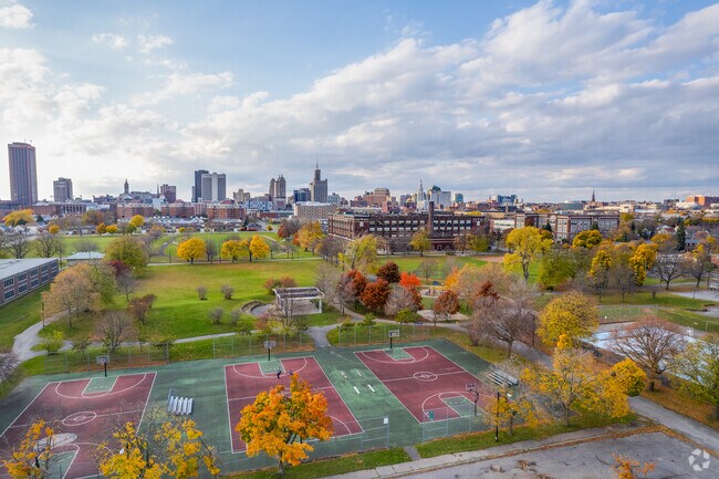 JFK Park in Willert Park features playgrounds, walking paths and tranquil atmosphere.