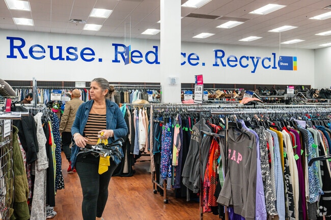 Goodwill helps support the community by reducing, reusing, and recycling at Hayfield Center.