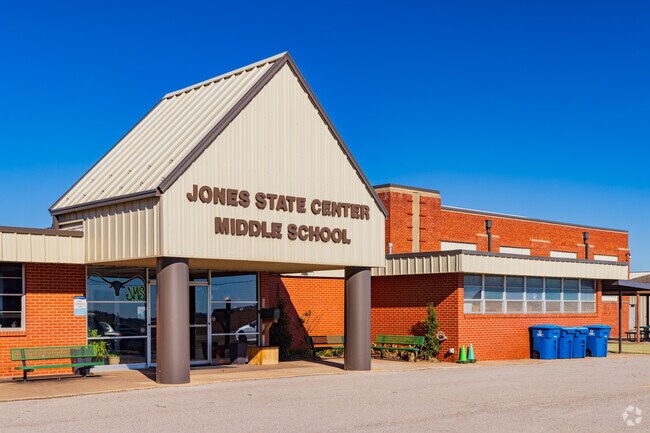 Here is the entrance of the Jones Middle School