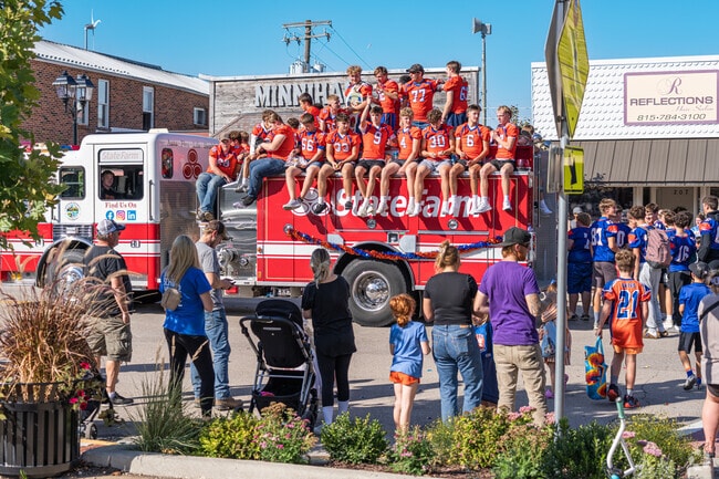Downtown Genoa hosts a festive homecoming parade each fall.