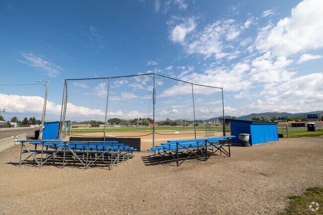 Ryan Park’s inviting bleachers offer a front-row seat to community baseball games.