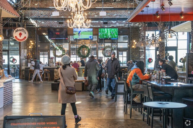 Nearby you'll find Chattahoochee Food Works, a food hall over 30 vendors.