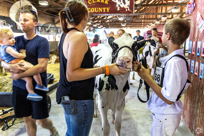 Visit some four-legged friends at the Wisconsin State Fair near Orchard Hills.