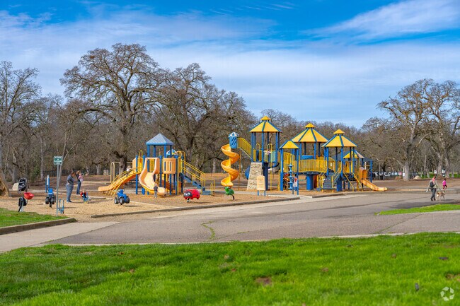 Parents love to let their kids play at the large play structure at Johnson Springview Park.