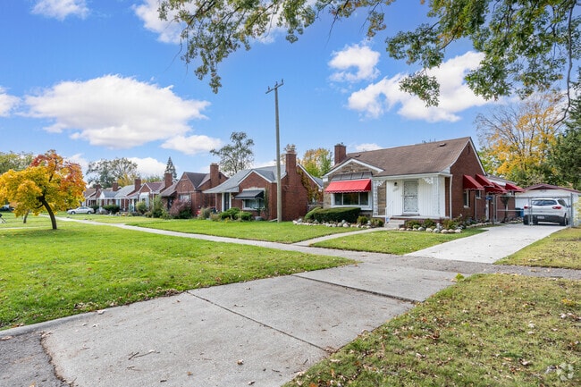 Homes line the streets as far as the eye can see in